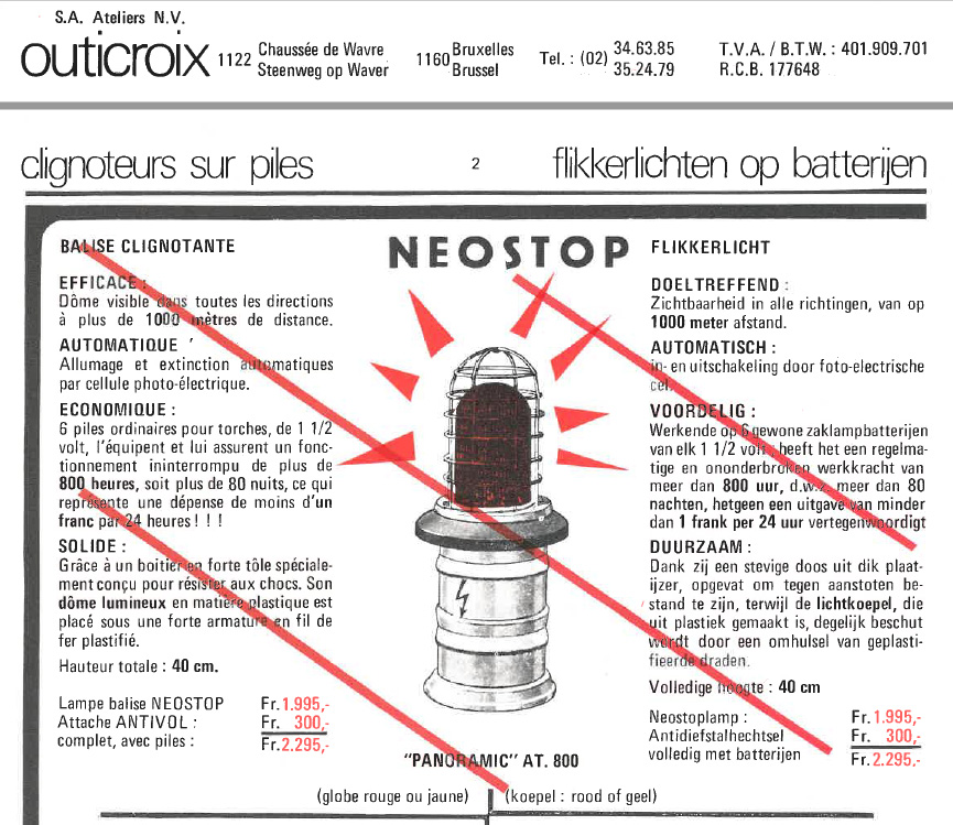 lampe Neostop Outicroix Baustellenlampe Neostop
